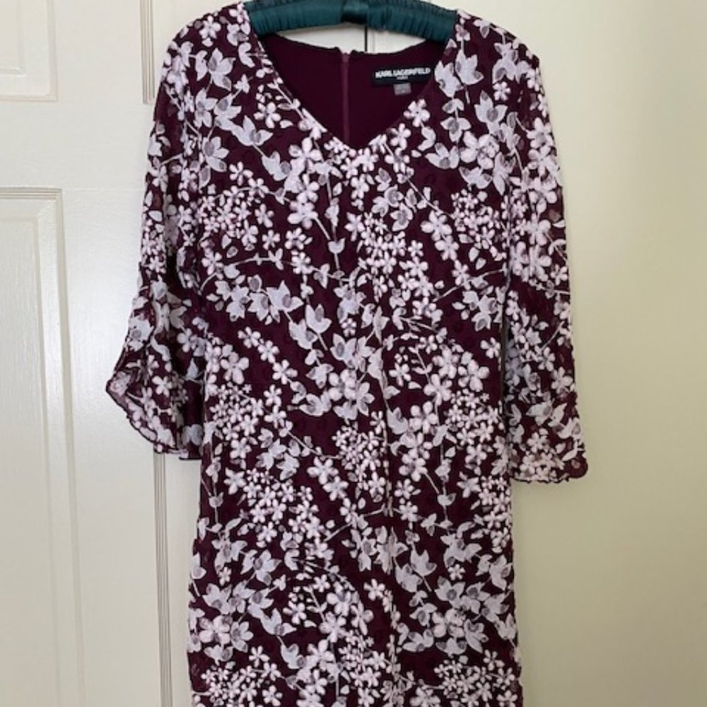 Karl Lagerfeld Paris Lace Knit Dress